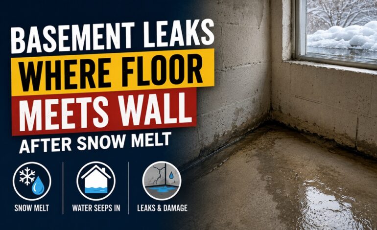 Basement Leaking Where the Wall Meets the Floor After Snowmelt (the Cove Joint Fix)