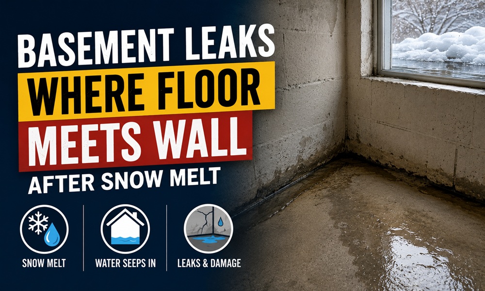 Basement Leaking Where the Wall Meets the Floor After Snowmelt (the Cove Joint Fix)